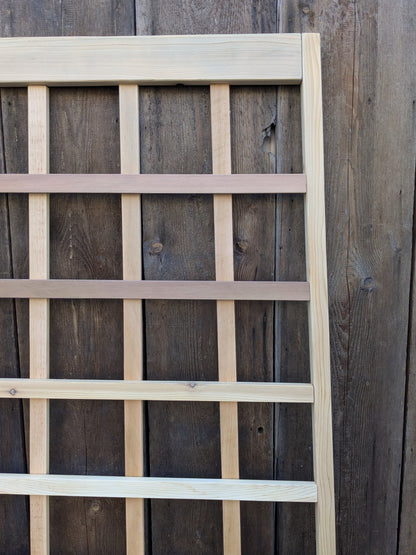 6' Cedar Trellis, 38" Wide | Full Grid | Arts & Craft / Prairie Style