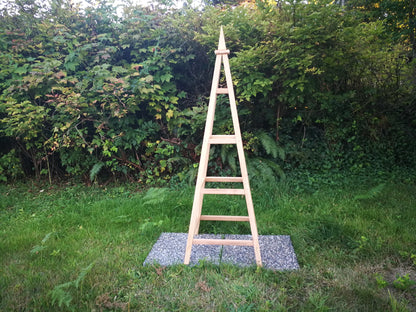 6' Solid Premium Cedar Obelisk | Natural Unstained Western Red Cedar Obelisk | 24" Base with Sphere or Spire Finial